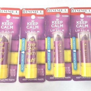 RIMMEL LONDON Keep Calm And Lip Balm VIOLET BLUSH 050 LOT 4 Pcs